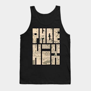 Phoenix, USA City Map Typography - Vintage Tank Top